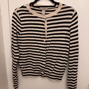 H&M STRIPED CARDIGAN